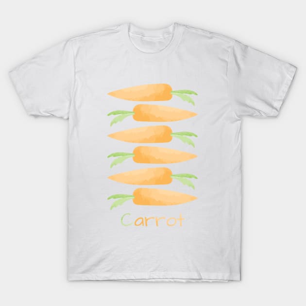 illustration carrot water color T-Shirt by flasix